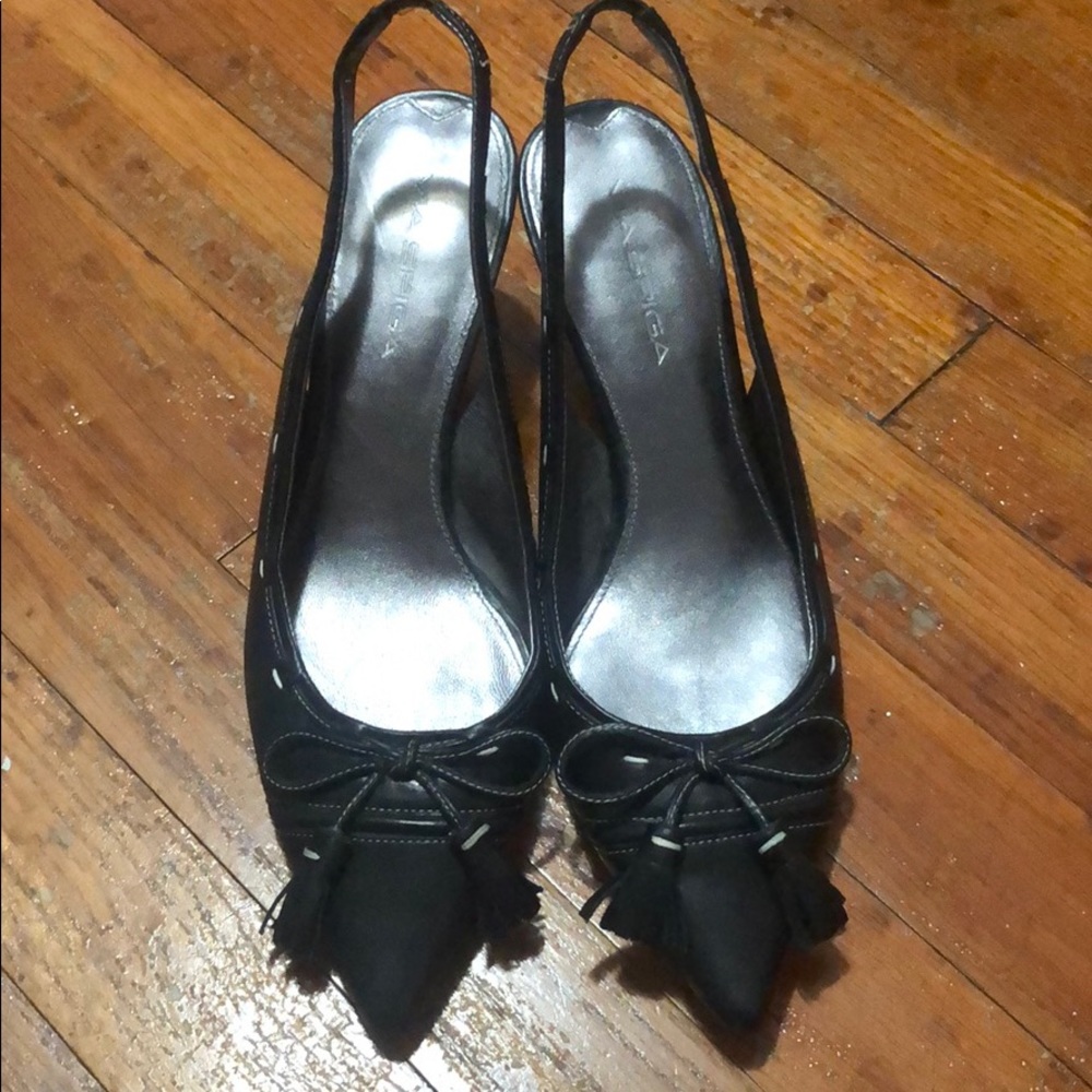 Italian Leather Pointed Toe Heels